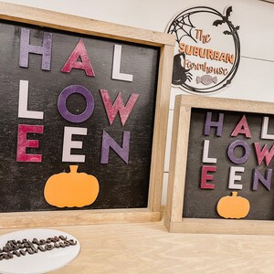 Minimalista Halloween Madera Signo-Calabaza- Granja Signo de Halloween - Calabaza Halloween- Boho Halloween-Halloween Cocina-Halloween Signo