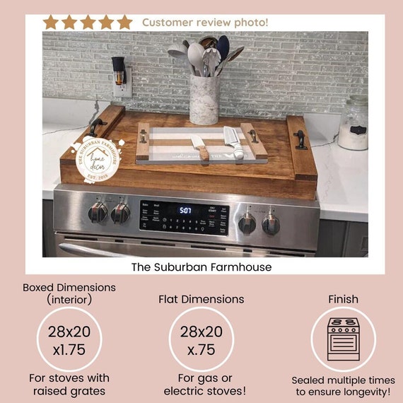 Ships Feb 2024 Modern Stove Top Cover Kitchen Decor Boxed Stove Cover Flat Stove  Cover Wood Stove Cover Gas Stove Cover 