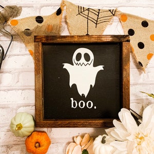 Ghost Boo Sign - Halloween sign - Witch sign - farmhouse halloween sign - rustic halloween - fall farmhouse - pumpkin spice