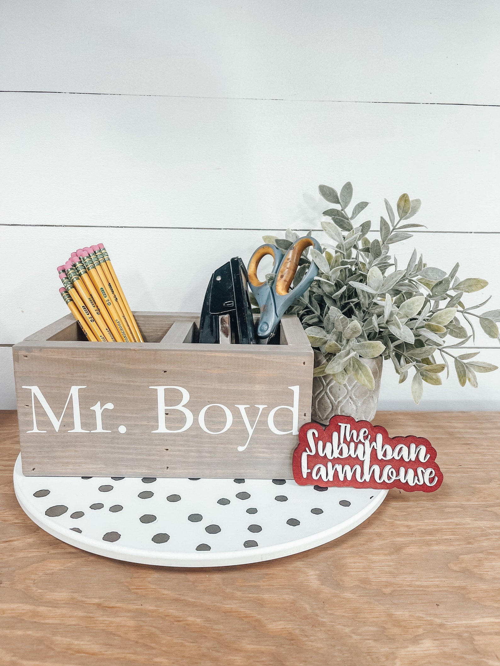 Teacher Pencil Holder Desk Pencil Holder Teacher Gift Etsy