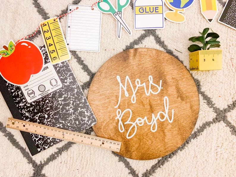 Teacher Gift/ Teacher Name Sign - Classroom Decor - Teacher Gift - Wood ...