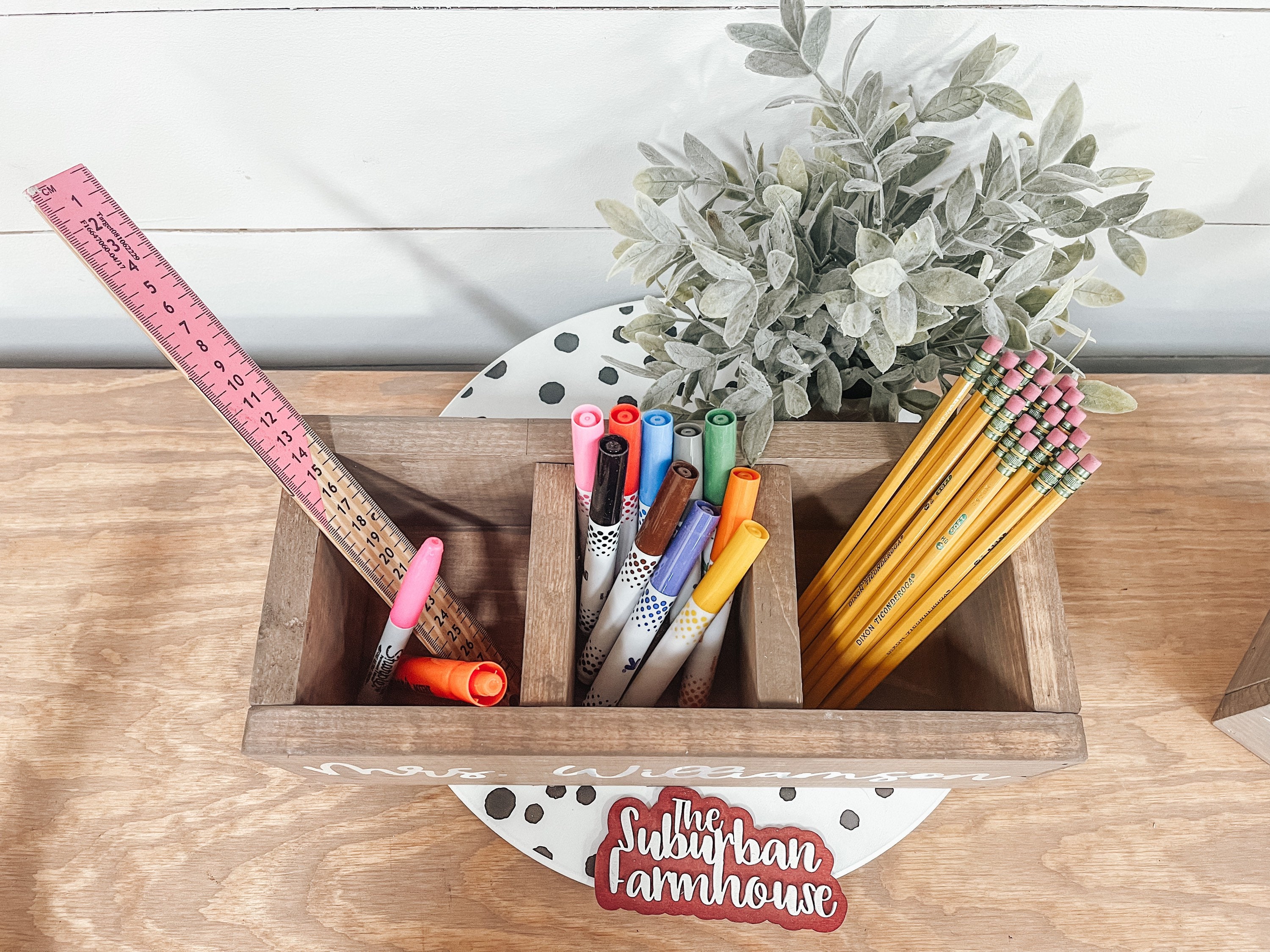 Teacher Pencil Holder Desk Pencil Holder Teacher Gift Etsy
