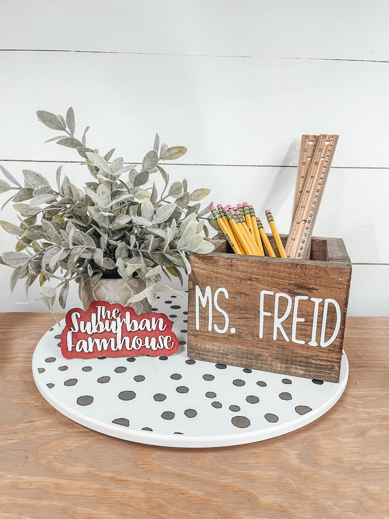 Teacher Pencil Holder Desk Pencil Holder Teacher Gift Etsy