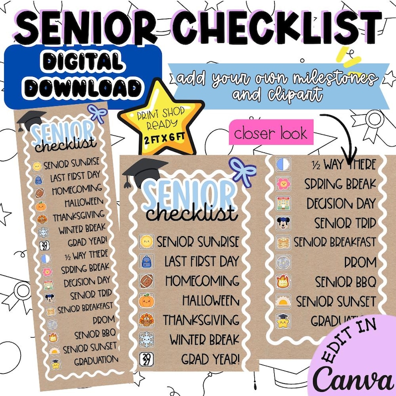 Templates School Supplies - Etsy
