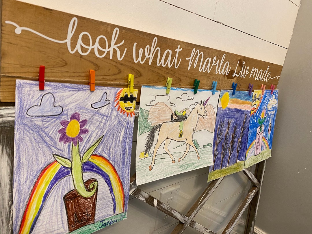 36 INCH CUSTOM Look What I Made Children's Art Signs Art Display Sign