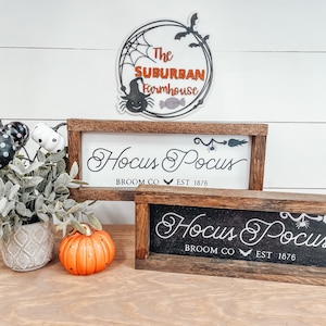 LIQUIDACIÓN Letrero de madera de Halloween de Witchy Broom Co. Letrero de Halloween de granja Minimalista Halloween Boho Halloween Cocina Halloween