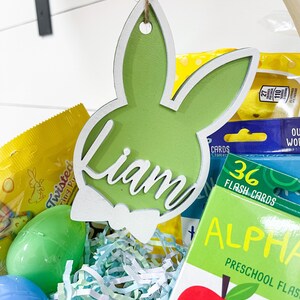 Easter Basket Personalized Name tags Bunny Name Tags Easter Basket Tags Tags with names for Easter basket Etsy Easter Tag image 5