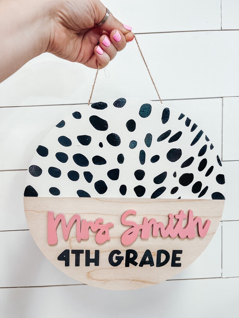 Teacher Door Hanger Name Sign Classroom Decoration the Etsy