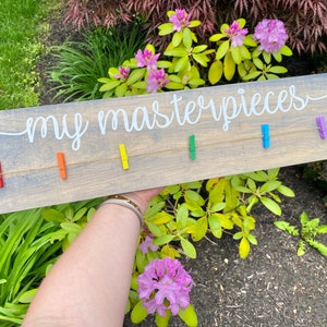 My masterpieces - Look What I Made Children&#39;s Art Signs - art display sign - artwork display - kids artwork display - child art display