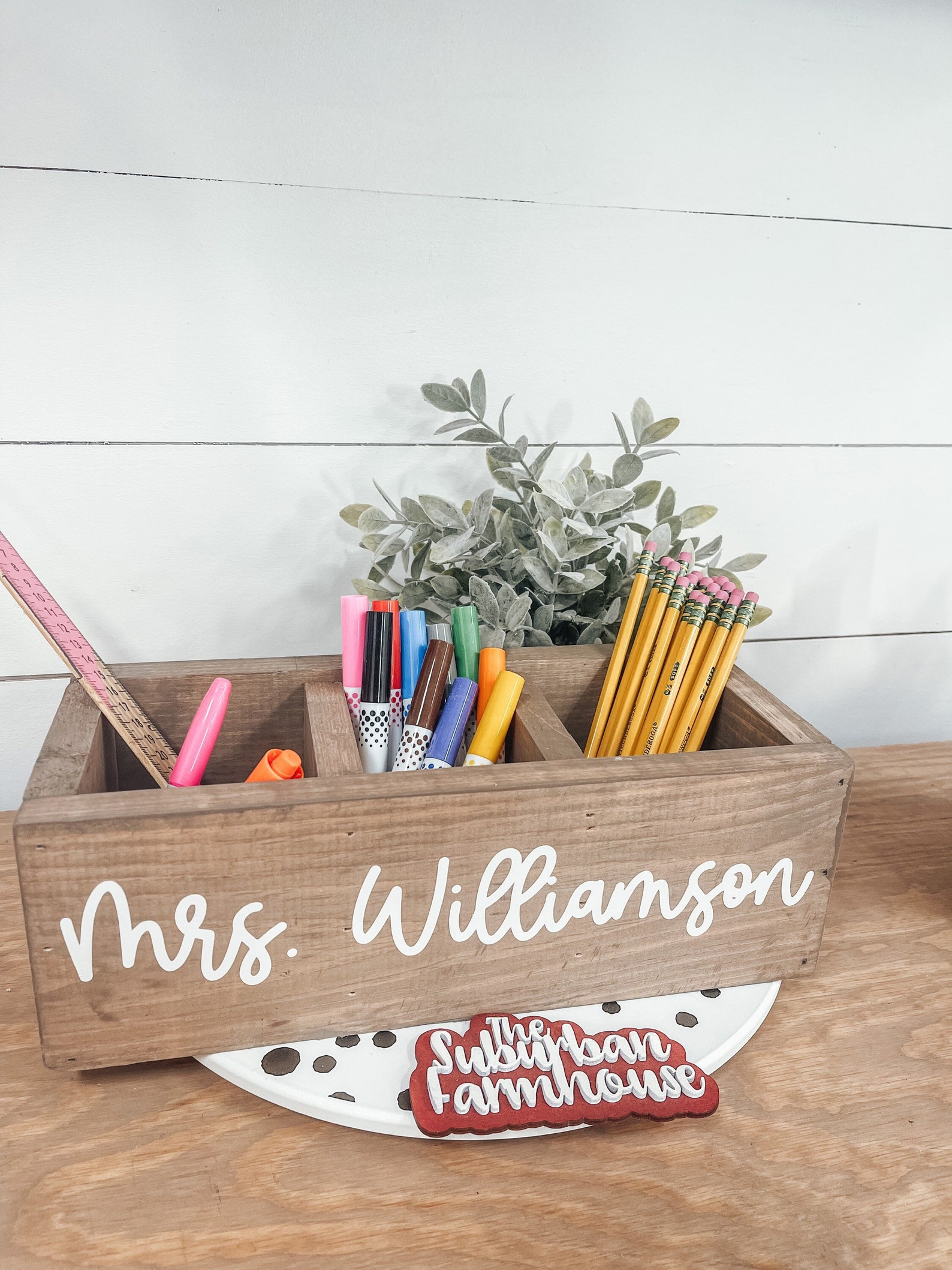 Teacher Pencil Holder Desk Pencil Holder Teacher Gift Etsy