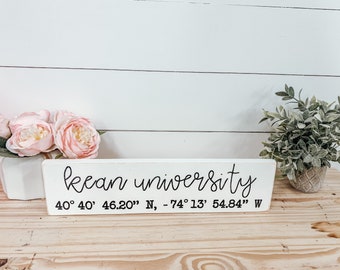 University College Coordinates Sign - College Roommate Dorm Sign - Dorm Decor - College Dorm - Dorm Sweet Dorm - College Roomies