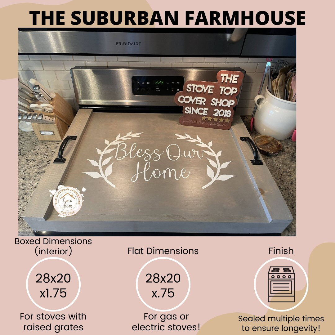 Stove Cover Bless Our Home Stovetop Cover for Gas Electric - Etsy