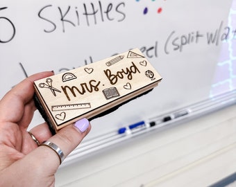 Custom Teacher eraser - teacher gift - teacher appreciation gift - white board eraser - custom teacher gift - teacher graduation gift