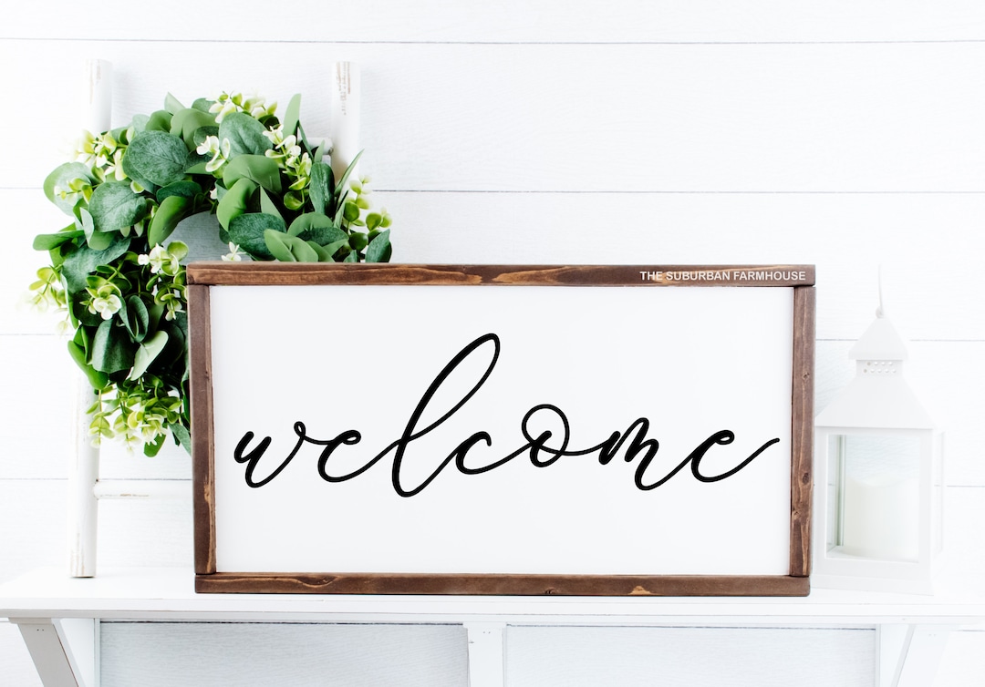 Sign Entryway Sign Foyer Wall Decor Wood Framed Etsy