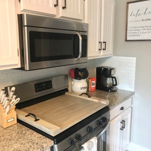 The Stove Top Cover Shop - Gas OR Electric Stove wood cover - Stove top Cover -  -  - stove top -