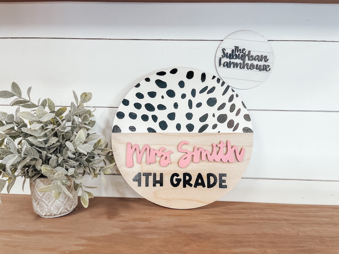 Teacher Door Hanger Name Sign Classroom Decoration the Etsy