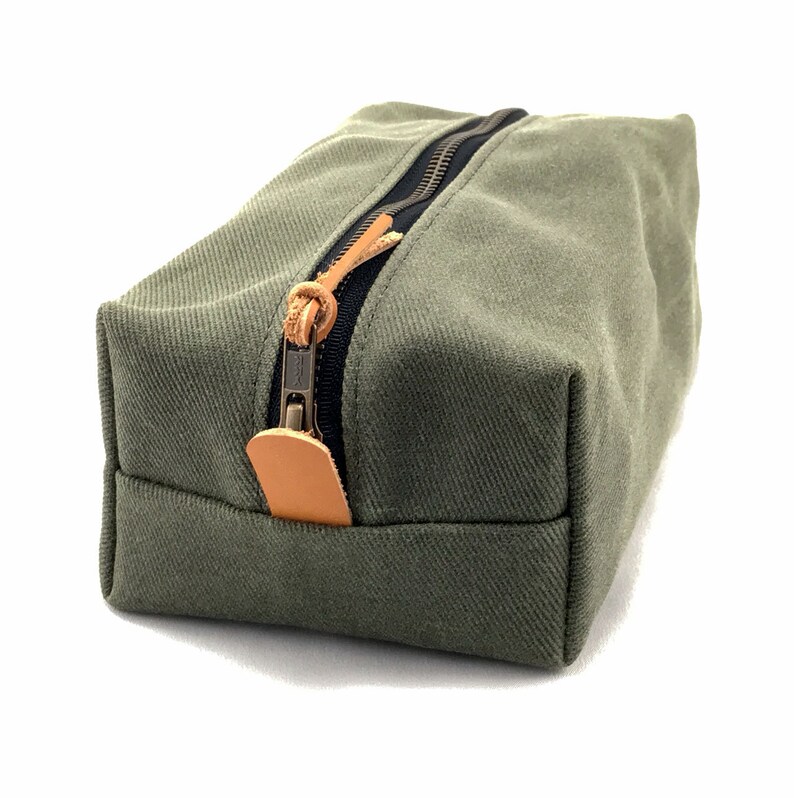 Men's Toiletry Bag Waxed Canvas Dopp Kit Etsy