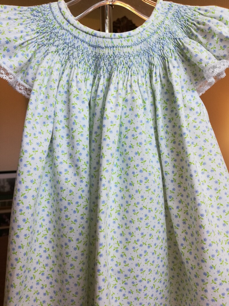 3 month hand smocked Bishop dress
