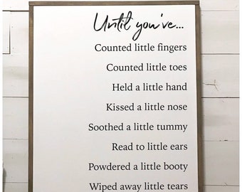 Love of a Child Wood Sign: Farmhouse Nursery Decor