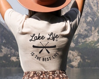 Lake Life-T-shirt: zacht uniseks T-shirt voor avonturiers