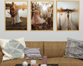 Personalized Framed Wood Photo – Custom Picture Print with Frame – Wedding, Anniversary, Memorial Gift