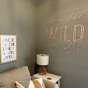 Where the Wild ones play sign | Playroom Decor | Nursery Decor | Bedroom Decor | Kids Decor | where the wild ones play | nursery room wall
