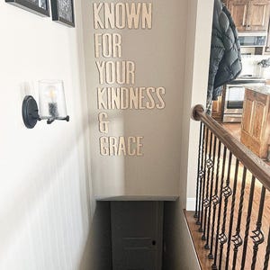 Kindness and Grace Wood Cutout: Inspirational Wall Decor
