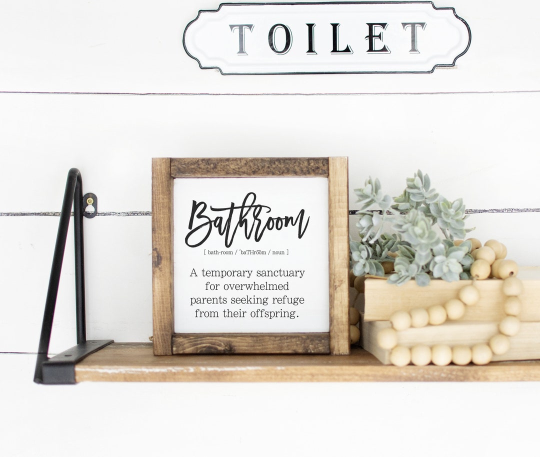Bathroom Sanctuary Sign | Funny Bathroom Sign | Farmhouse Bathroom ...