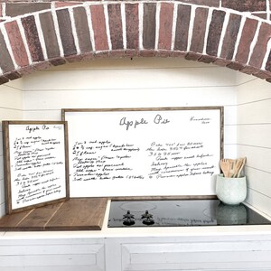 Custom Framed Handwritten Recipe sign, Your handwritten Recipe/Letter wood Sign, Handwritten letter, handwritten recipes, Recipe Sign
