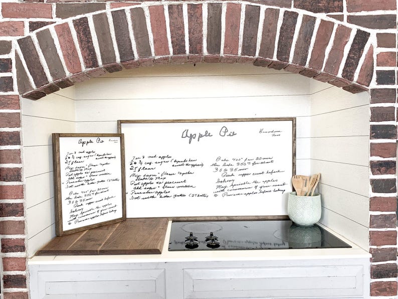 Custom Framed Handwritten Recipe sign, Your handwritten Recipe/Letter wood Sign, Handwritten letter, handwritten recipes, Recipe Sign