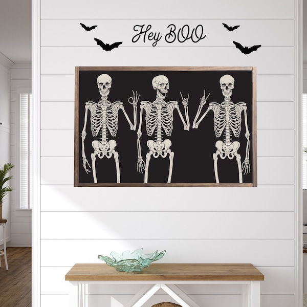 Halloween sign | Skeleton Sign | Halloween Decor | Halloween Sign | Skeleton Halloween sign | Farmhouse Decor | Halloween