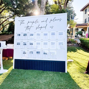 The people and places that shaped us Wedding Wall Cutout Words ONLY | Wedding wall cut out 3D words ONLY (backboard not included).
