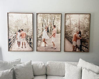 Custom Wood Framed Photo Print: Personalized Picture on Wood