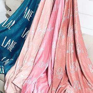 Personalized Name Minky blanket | Monogram Blanket | Personalized Blanket | Custom Blanket | Name Blanket