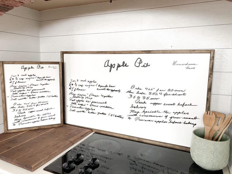 Custom Framed Handwritten Recipe sign, Your handwritten Recipe/Letter wood Sign, Handwritten letter, handwritten recipes, Recipe Sign