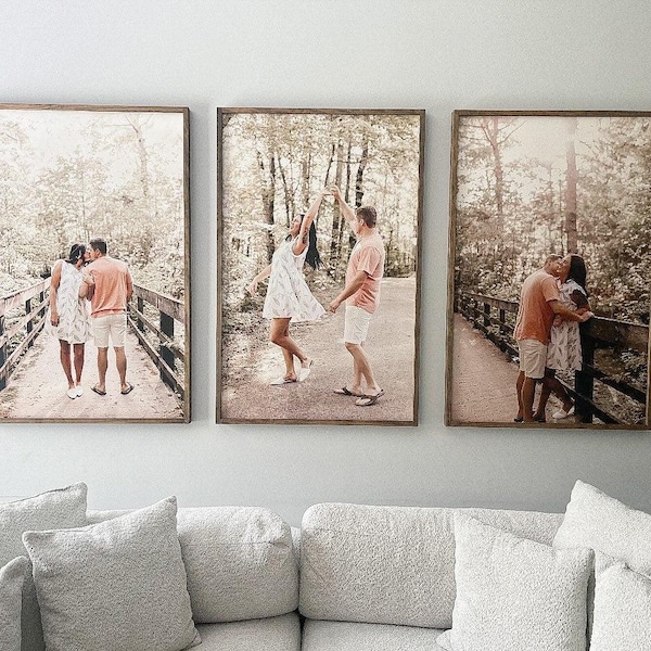 Custom Wood Framed Photo Print | Personalized Picture Framed Sign | Modern Home Decor | Gift for Family, Wedding, Anniversary or Memorial