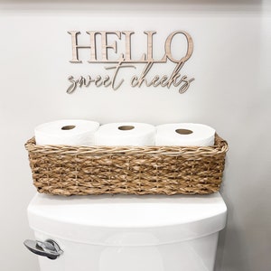 Hello sweet cheeks bathroom wall Cutout | Funny bathroom Decor | bathroom cutouts | Funny Bathroom Sign | Bathroom Wall Decor | 3D Cutout