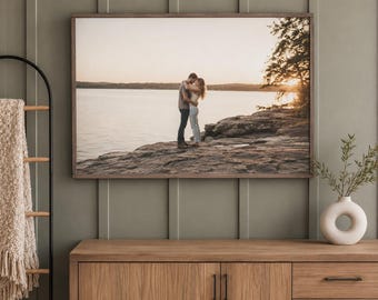 Custom Wood Framed Photo Print | Personalized Picture Framed Sign | Modern Home Decor | Gift for Family, Wedding, Anniversary or Memorial