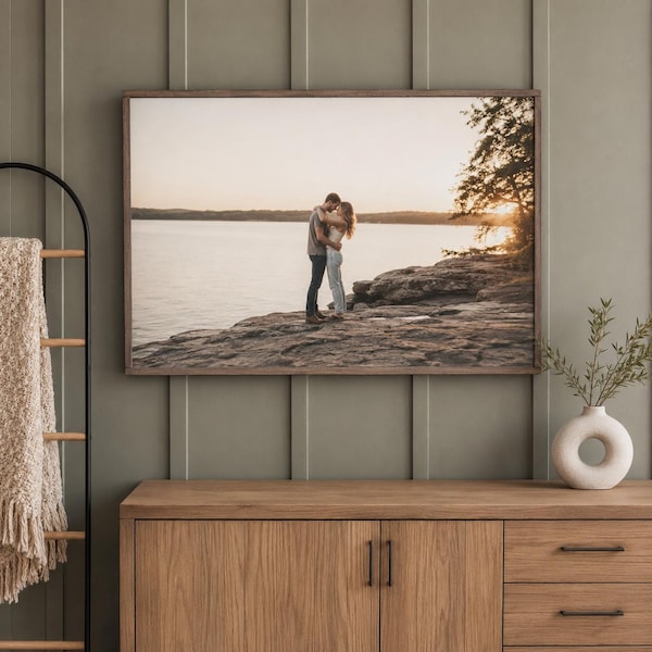 Custom Wood Framed Photo Print | Personalized Picture Framed Sign | Modern Home Decor | Gift for Family, Wedding, Anniversary or Memorial