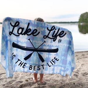 Lake Life Towel | Custom Pool Towel | Personalized Beach Towel | Custom Towel | Beach Towel for Kids