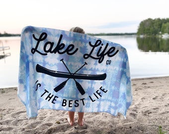 Lake Life Towel | Custom Pool Towel | Personalized Beach Towel | Custom Towel | Beach Towel for Kids