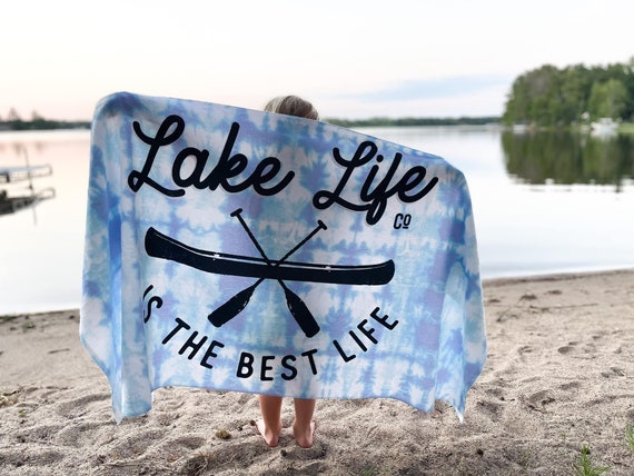 Lake Life Towel Custom Pool Towel Personalized Beach Towel Custom Towel Beach Towel for Kids Etsy