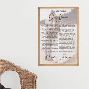 Personalized Wedding Vows & Photo Sign