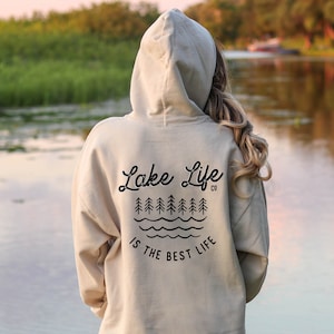 Lake Life Hoodie: Women&#39;s Cotton-Blend Sweatshirt