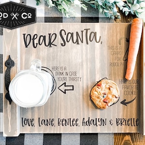 Personalized Cookies for Santa Serving Tray