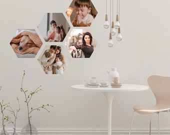 Hexagon Photo | Custom Printed Photo | Honeycomb Tile Hexagon | Hexagon Wall Art | Hexagon Wall Panel | Photo Gifts | Photo Wall Collage