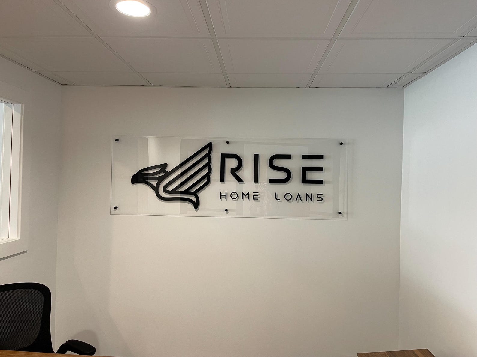 Personalized Clear Acrylic Business Logo Sign | Custom Floating Office ...
