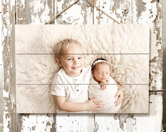 Custom Photo Print on Wood Pallet - Large Wooden Photo Transfer