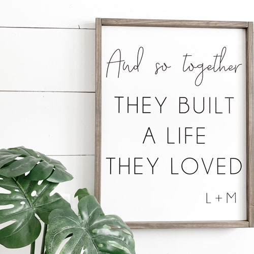 And so Together They Built a Life They Loved Valentines Day - Etsy