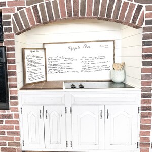 Custom Framed Handwritten Recipe sign, Your handwritten Recipe/Letter wood Sign, Handwritten letter, handwritten recipes, Recipe Sign